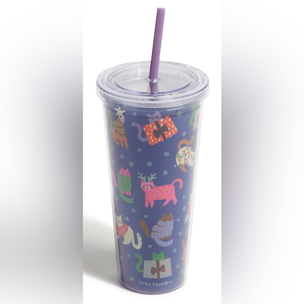 Vera Bradley Tumbler - Catnip Christmas